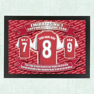 Arsenal  Personalised Football Shirt Picture