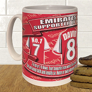 Arsenal Personalised Football Shirt Mug
