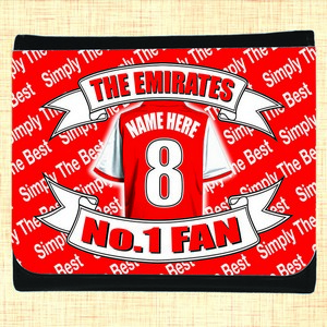 Arsenal Football Shirt Personalised Wallet