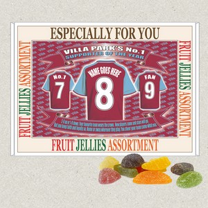 Aston Villa Football Shirt Personalised  Boxed Sweets