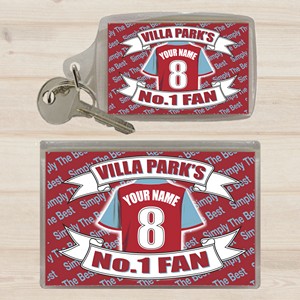 Aston Villa Personalised Keyring and Magnet Set