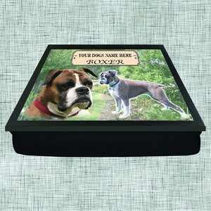 Boxer Dog Personalised Lap Tray