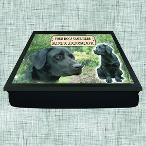 Black Labrador Personalised Lap Tray
