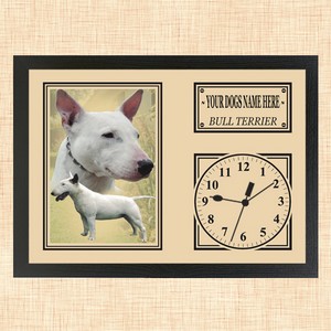 Personalised Bull Terrier Framed Dog Clock