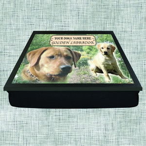 Golden Labrador Personalised Lap Tray