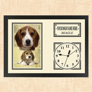 Personalised Beagle Framed Dog clock