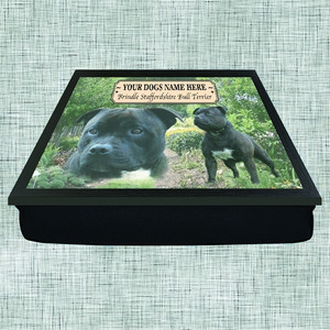 Brindle Staffordshire Bull Terrier Personalised LapTray