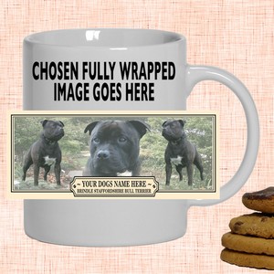 Brindle Staffordshire Bull Terrier Personalised Mug