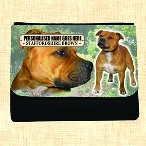 Brown Staffordshire Bull Terrier Large Dog Purse