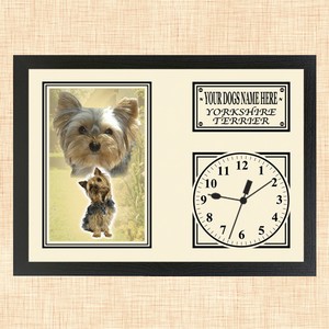 Personalised Yorkshire Terrier Framed Dog Clock