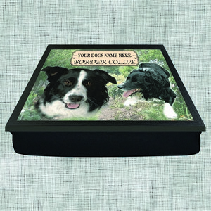 Border Collie Personalised Lap Tray