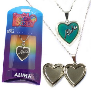 Colour Changing Personalised Mood Locket Necklace:- Alisha