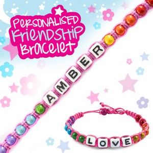 Girls Personalised Friendship Bracelet:- Amber