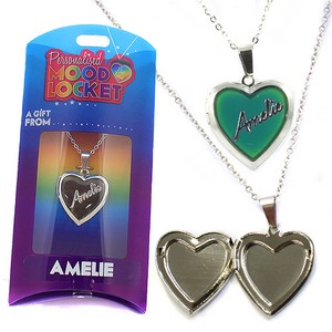 Colour Changing Personalised Mood Locket Necklace:- Amelie