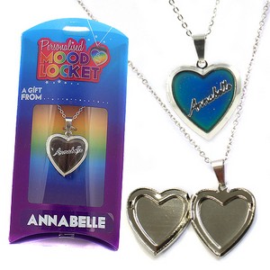 Colour Changing Personalised Mood Locket Necklace:- Annabelle
