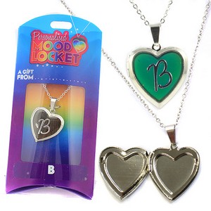 Colour Changing Personalised Mood Locket Necklace:- B