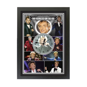 Barry Manilow Personalised Icon Framed Clock