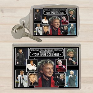 Barry Manilow Personalised Icon Keyring and Magnet Set