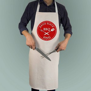 Personalised BBQ King Apron In Two Design's