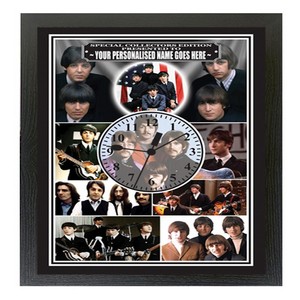 Beatles Personalised Icon Framed Clock
