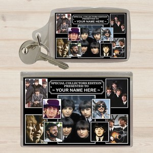 Beatles Personalised Icon Keyring and Magnet set