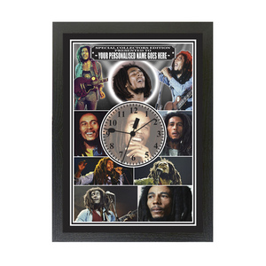 Bob Marley Personalised Icon Framed Clock