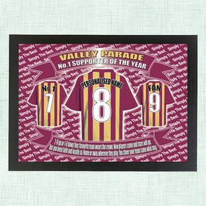 Bradford  Personalised Football Shirt Picture