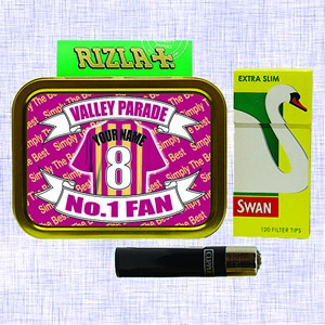Bradford Football Shirt Personalised Tobacco Tin & Products