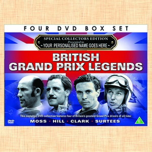 British Grand Prix Legends Personalised Four DVD Box Set