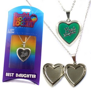 Colour Changing Personalised Mood Locket Necklace:- Best Daughter