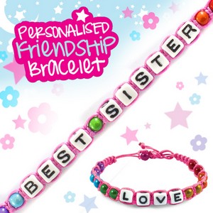 Girls Personalised Friendship Bracelet:- Best Sister