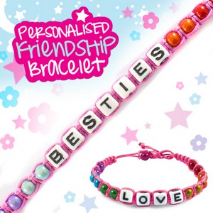 Girls Personalised Friendship Bracelet:- Besties