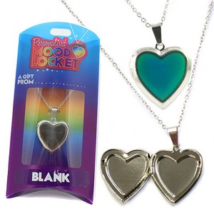 Colour Changing Personalised Mood Locket Necklace:- Blank