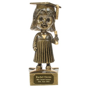 Female Personalised Bobblehead Graduation Statue 