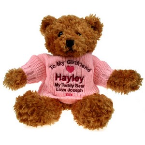 Girlfriend Brown Personalised Teddy Bear 