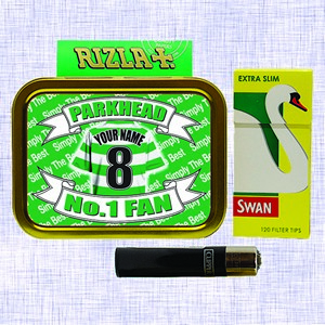 Celtic Football Shirt Personalised Tobacco Tin & Products