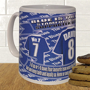 Chelsea Personalised Football Shirt Mug