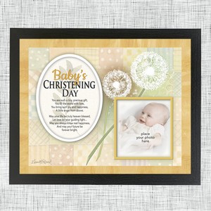 Baby's christening day photo mount