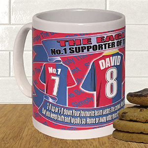 Crystal Palace Personalised Football Shirt Mug