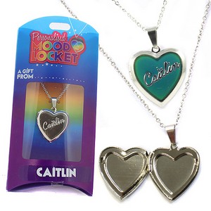 Colour Changing Personalised Mood Locket Necklace:- Caitlin