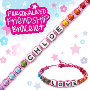 Girls Personalised Friendship Bracelet:- Chloe