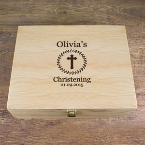 Personalised Memory Box Gift For A Christening