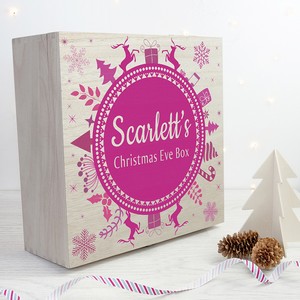 Personalised Christmas Eve Gift Box With Beautiful Snowflake Wreath