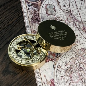 Classical Explorer Sundial Personalised Compass