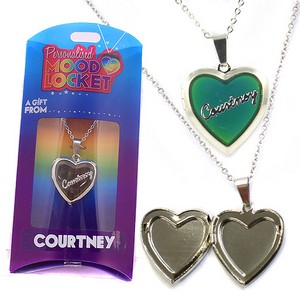 Colour Changing Personalised Mood Locket Necklace:- Courtney