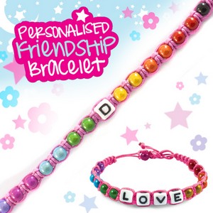 Girls Personalised Friendship Bracelet:- D