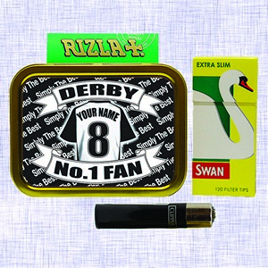 Derby Football Shirt Personalised Tobacco Tin & Products