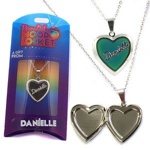 Colour Changing Personalised Mood Locket Necklace:- Danielle