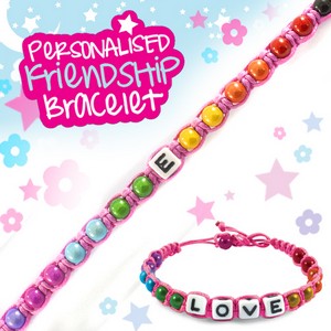 Girls Personalised Friendship Bracelet:- E