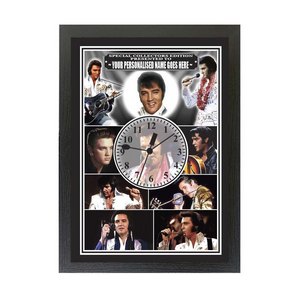 Elvis Personalised Icon Framed Clock